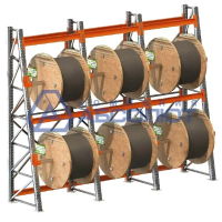 Стеллаж наклонный для кабельных барабанов